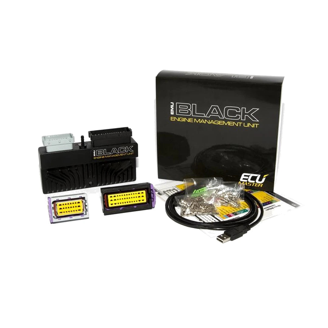 EMU Black engine management unit kit with components on a white background